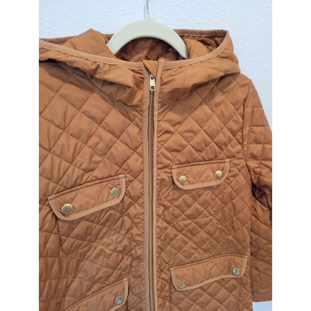 J. Crew Signature Hooded Puffer Coat Camel Brown– Women's Medium - Picture 2 of 6